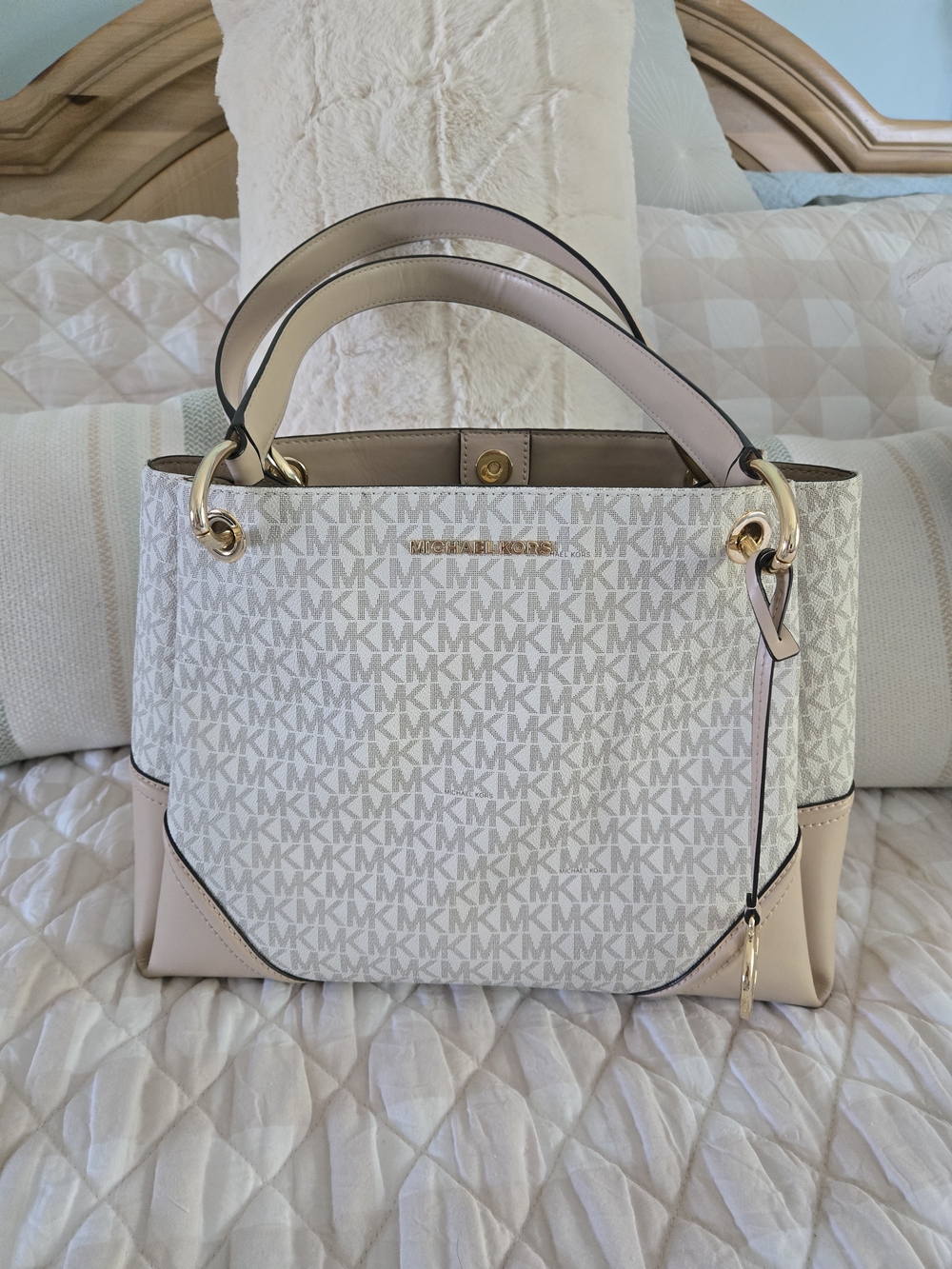 Michael Kors Blush Pink MK Signature Satchel